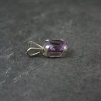 Tiny Oval Amethyst Pendant