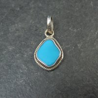Simple Sterling Turquoise Pendant