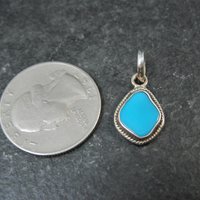 Simple Sterling Turquoise Pendant