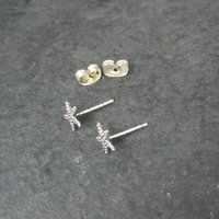 Tiny Vintage Sterling Starfish Earrings
