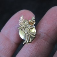Vintage 10K Black Hills Gold Angel Pin Coleman Company