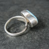 Larimar Heart Ring Sterling Silver Adjustable