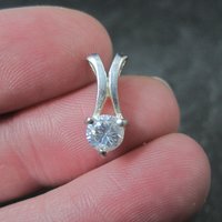 Tiny Sterling Silver Cz Pendant