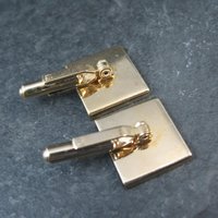 Vintage Opal and Onyx Inlaid Cufflinks