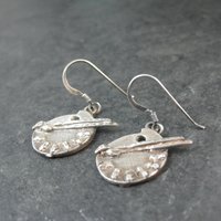 Vintage Sterling Painters Pallet Earrings
