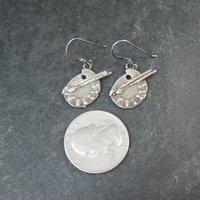 Vintage Sterling Painters Pallet Earrings