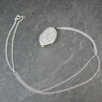 Vintage Etched Locket Pendant