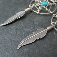 Vintage Dreamcatcher Earrings Sterling Silver