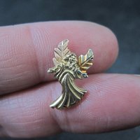 Vintage 10K Black Hills Gold Angel Pin Coleman Company