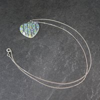 Vintage Millefiori Heart Pendant Necklace