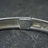 Vintage Diamond Cut Sterling Bangle Bracelet 6.75 Inches