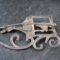 Vintage Sterling Silver Bird in Birdcage Brooch