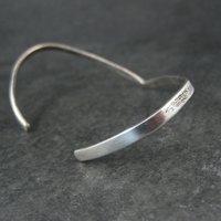 Dainty Sterling Silver Sweater Cuff Bracelet 6.5 Inches