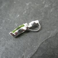 Tiny Sterling Peridot Pendant