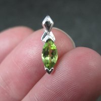 Tiny Sterling Peridot Pendant