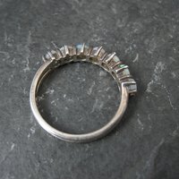 Vintage Sterling Opal Ring Size 5.5 British Silver