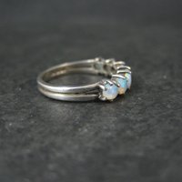 Vintage Sterling Opal Ring Size 5.5 British Silver