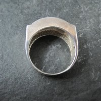 Vintage Sterling Mother of Pearl Inlay Ring Size 7