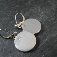 Vintage Sterling Concave Circle Earrings MCM Barra