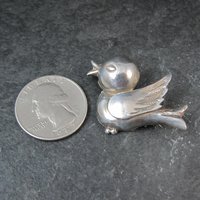 Vintage Sterling Bird Brooch Mexican Silver