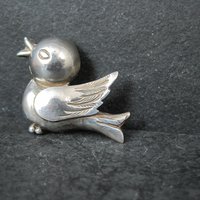 Vintage Sterling Bird Brooch Mexican Silver