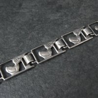 Vintage Sterling Duck Bracelet 7.25" Italian Silver
