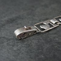 Vintage Sterling Duck Bracelet 7.25" Italian Silver