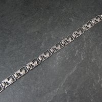Vintage Sterling Duck Bracelet 7.25" Italian Silver