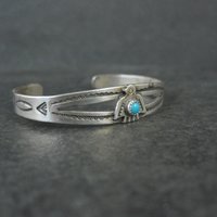 Vintage Sterling Thunderbird Cuff Bracelet Child Sized 4.25"