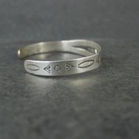 Vintage Sterling Thunderbird Cuff Bracelet Child Sized 4.25"