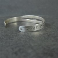 Vintage Sterling Thunderbird Cuff Bracelet Child Sized 4.25"