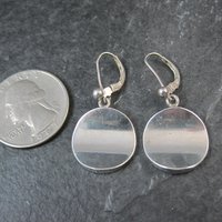 Vintage Sterling Concave Circle Earrings MCM Barra