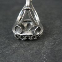 Vintage Sterling Peridot Flower Ring Size 6 Estate Silver