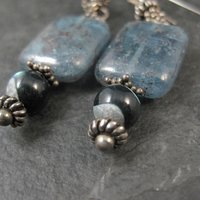 Long Sterling Silver Kyanite Earrings