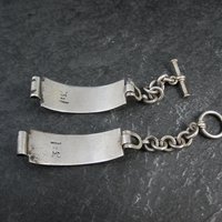 Celtic Dragon Toggle Ladies Watch Band Vintage Sterling Silver