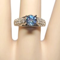 Blue Mystic Topaz Engagement Ring Sz 9