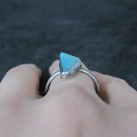 Handmade Vintage Sterling Quartz Ring Size 10