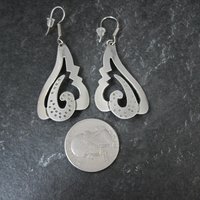 Mid Century Mexican Sterling Silver Earrings