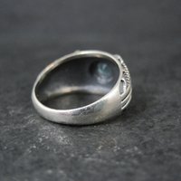 Vintage Sterling Silver Blue Topaz Ring Size 8