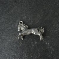 Tiny Pewter Rearing Horse Charm