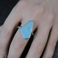 Handmade Vintage Sterling Quartz Ring Size 10