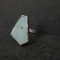 Handmade Vintage Sterling Quartz Ring Size 10