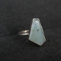 Handmade Vintage Sterling Quartz Ring Size 10