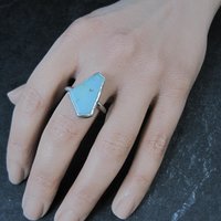 Handmade Vintage Sterling Quartz Ring Size 10