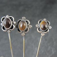 Wholesale Lot of 12 Vintage Southwestern Sterling Silver Stick Pins