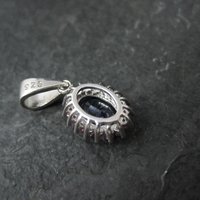 Small Sterling Sapphire Pink Ruby Pendant