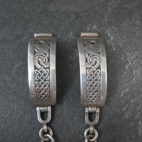 Celtic Dragon Toggle Ladies Watch Band Vintage Sterling Silver