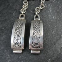 Celtic Dragon Toggle Ladies Watch Band Vintage Sterling Silver