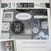 Black Silver White Wedding Foil Chipboard Accents Scrapbooking