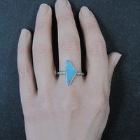 Handmade Vintage Sterling Quartz Ring Size 10
